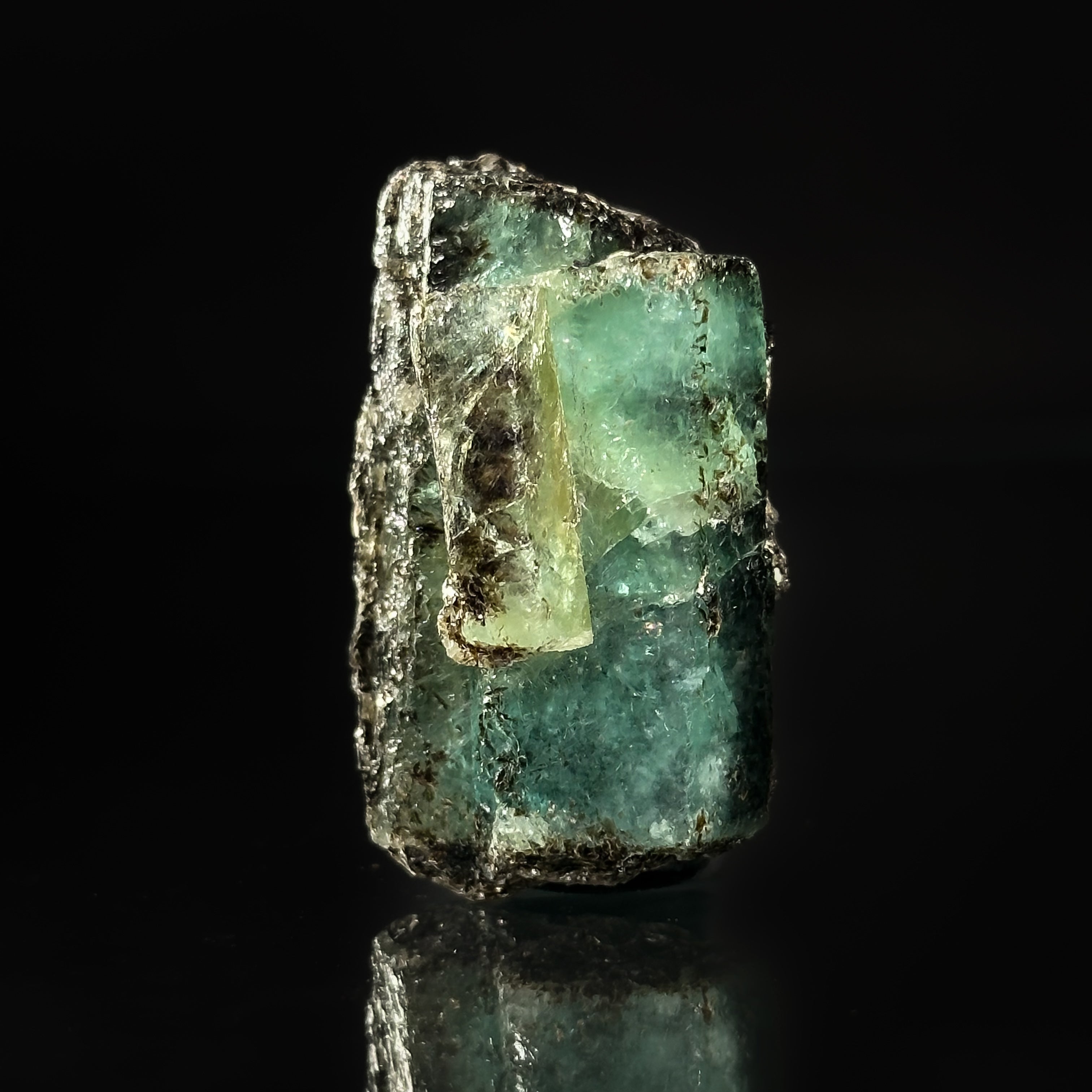 Beryl var. Emerald with Biotite Mica