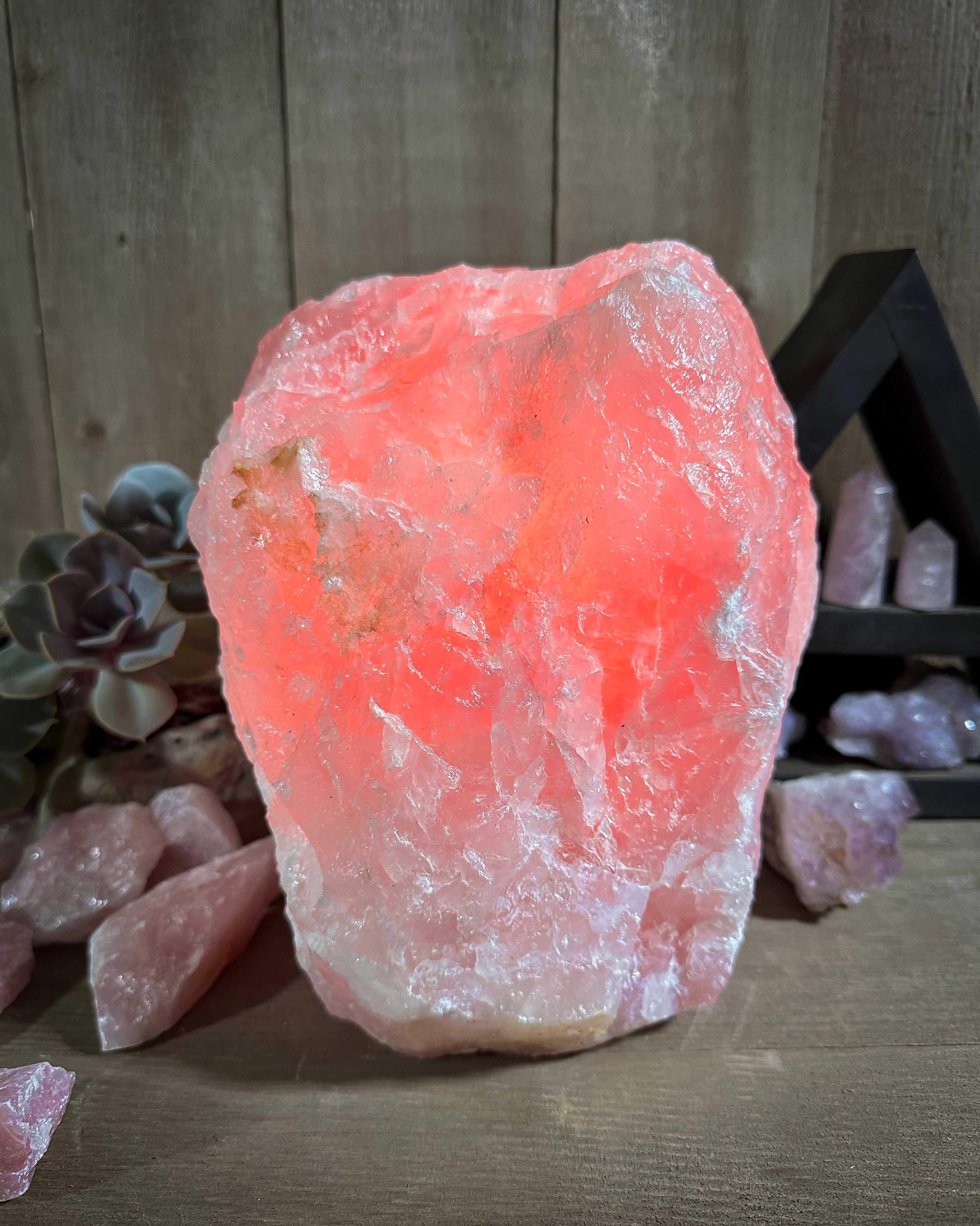 10 Units of AA Grade Extra Large Rose Quartz Lamps