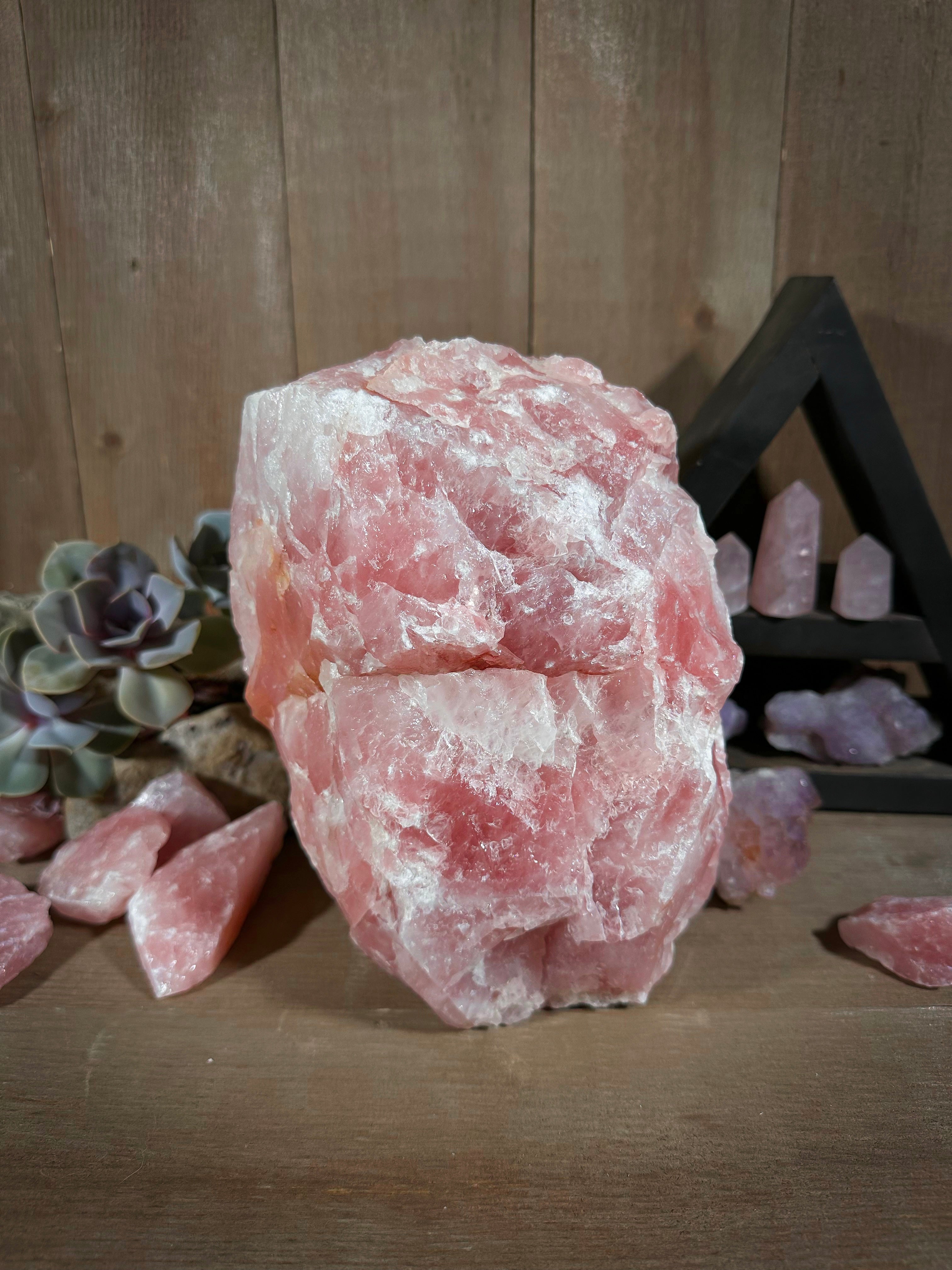 10 Units of AA Grade Extra Large Rose Quartz Lamps