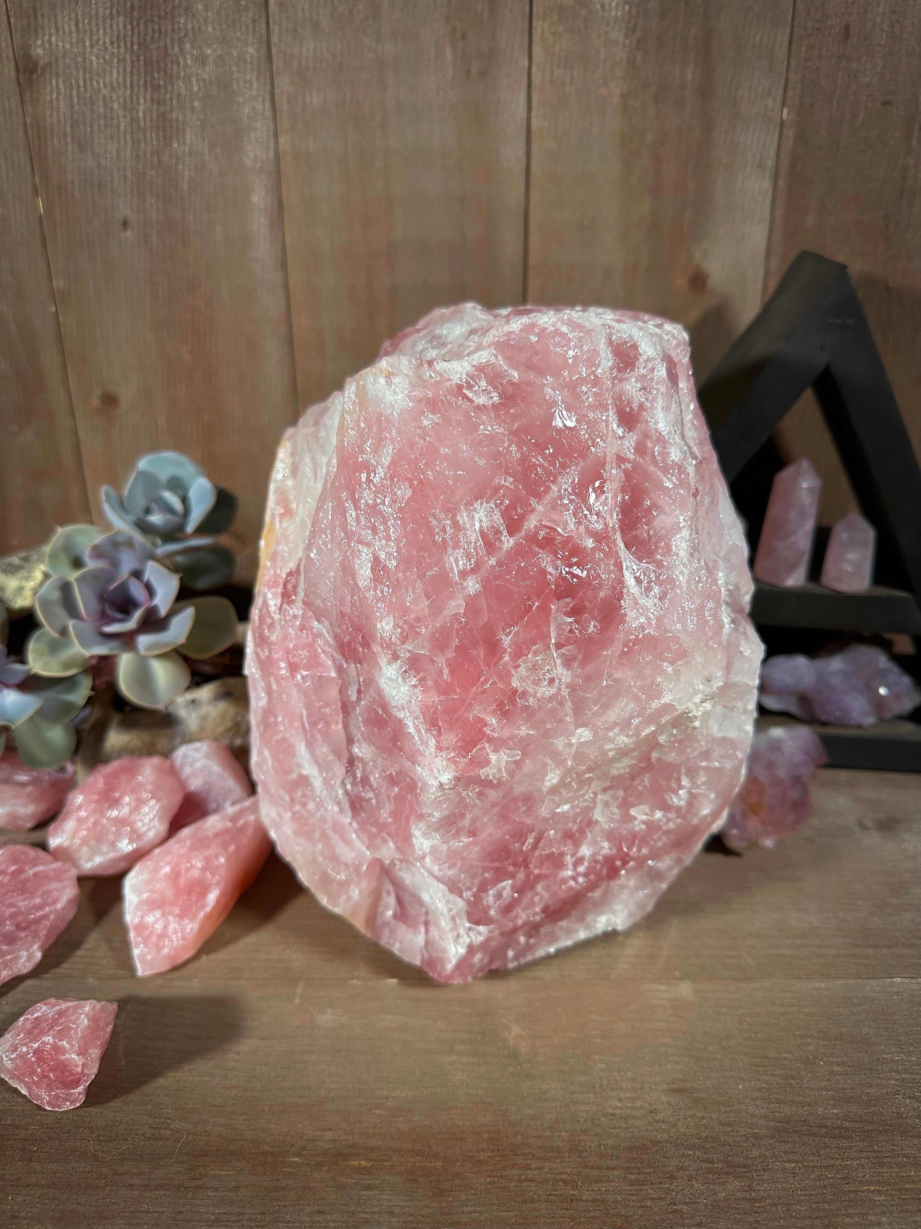 10 Units of AA Grade Extra Large Rose Quartz Lamps